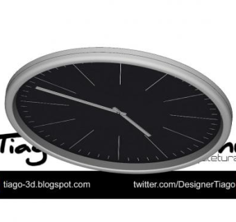 现代简约空白时钟SU模型下载_sketchup草图大师SKP模型