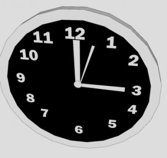 白色圆形挂钟SU模型下载_sketchup草图大师SKP模型