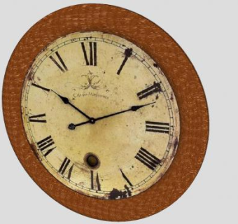 复古圆形罗马时钟SU模型下载_sketchup草图大师SKP模型