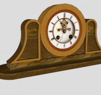 欧式地幔时钟SU模型下载_sketchup草图大师SKP模型