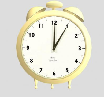 老式金属床头闹钟SU模型下载_sketchup草图大师SKP模型