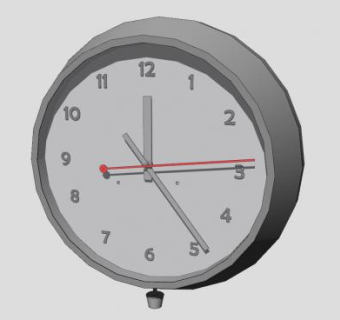 现代金属时钟SU模型下载_sketchup草图大师SKP模型