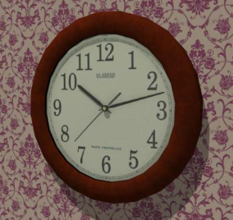 办公室圆形挂钟SU模型下载_sketchup草图大师SKP模型