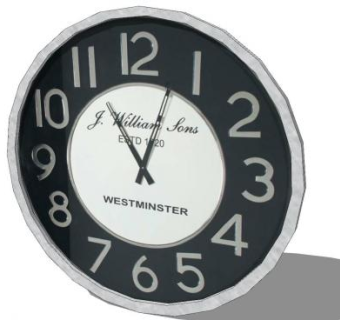 现代客厅壁挂时钟SU模型下载_sketchup草图大师SKP模型