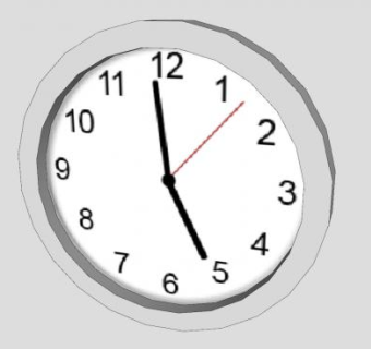 白色圆形时钟SU模型下载_sketchup草图大师SKP模型