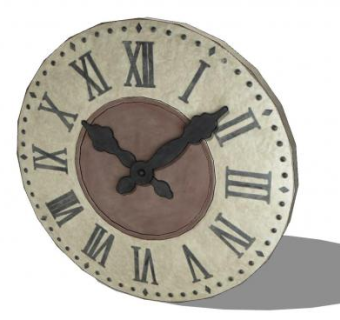 复古工业风罗马时钟SU模型下载_sketchup草图大师SKP模型