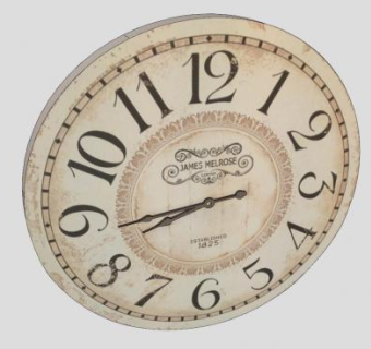 复古经典无框圆形时钟SU模型下载_sketchup草图大师SKP模型