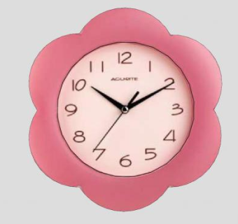 粉色花型边框挂钟SU模型下载_sketchup草图大师SKP模型