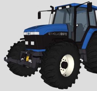 农民耕种车机械SU模型_su模型下载 草图大师模型_SKP模型