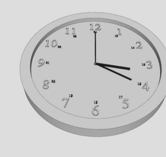 现代简约圆形挂钟SU模型下载_sketchup草图大师SKP模型