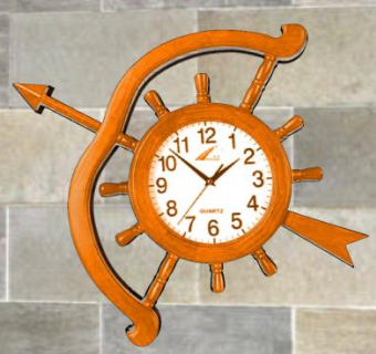 木制弓箭墙饰挂钟SU模型下载_sketchup草图大师SKP模型