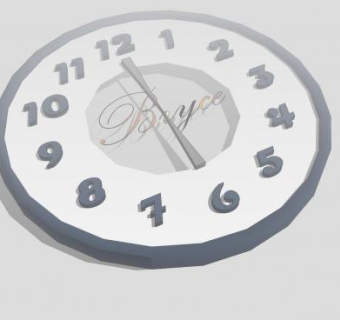 现代创意客厅卧房时钟SU模型下载_sketchup草图大师SKP模型