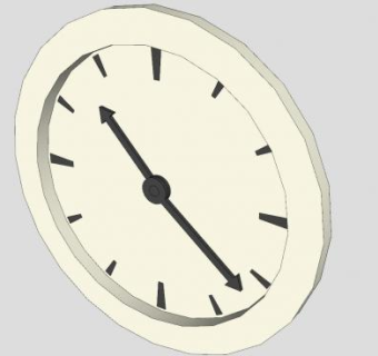 现代个性无字时钟SU模型下载_sketchup草图大师SKP模型