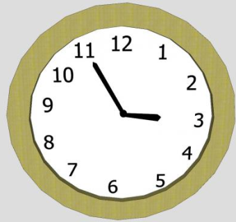 现代米色圆形挂钟SU模型下载_sketchup草图大师SKP模型