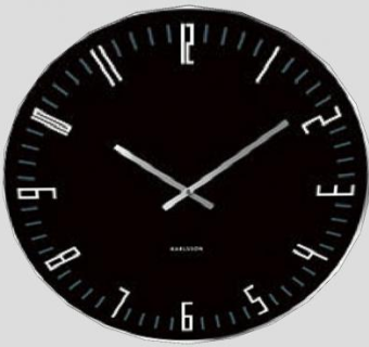 现代黑色创意时钟SU模型下载_sketchup草图大师SKP模型