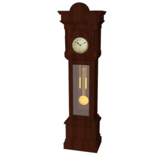 欧式落地式大摆钟SU模型下载_sketchup草图大师SKP模型