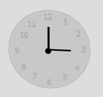 简约圆形时钟SU模型下载_sketchup草图大师SKP模型