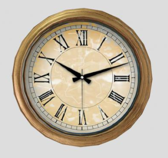 欧式复古风格罗马时钟SU模型下载_sketchup草图大师SKP模型