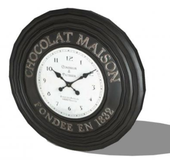 黑色金属框架复古时钟SU模型下载_sketchup草图大师SKP模型