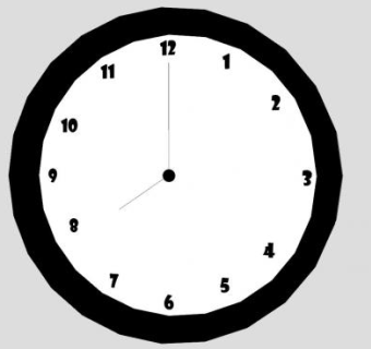 圆形黑框客厅挂钟SU模型下载_sketchup草图大师SKP模型