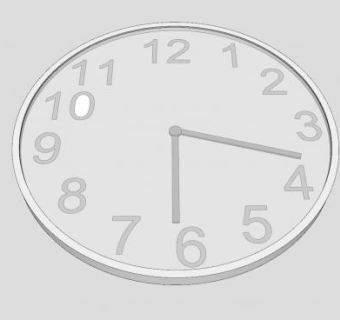 客厅简约钟表SU模型下载_sketchup草图大师SKP模型