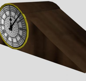 欧式罗马数字钟表老座钟SU模型下载_sketchup草图大师SKP模型