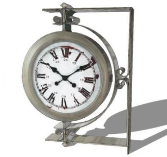 室内装饰古老金属钟SU模型下载_sketchup草图大师SKP模型