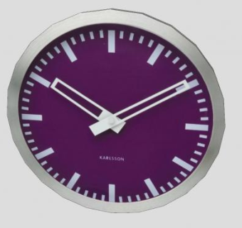 现代金属紫色挂钟SU模型下载_sketchup草图大师SKP模型