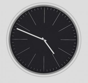 简约无字壁挂时钟SU模型下载_sketchup草图大师SKP模型