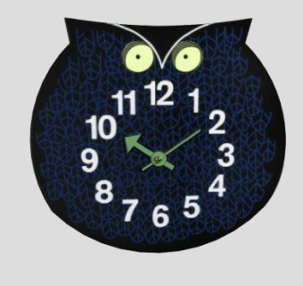 猫头鹰创意壁挂钟SU模型下载_sketchup草图大师SKP模型