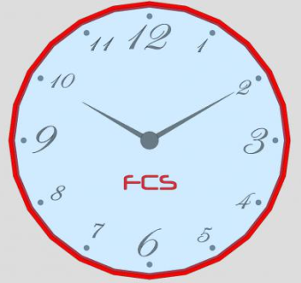 现代简约红框挂钟SU模型下载_sketchup草图大师SKP模型