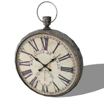 复古风格罗马挂钟SU模型下载_sketchup草图大师SKP模型