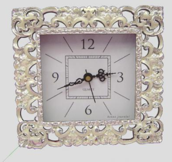 方形雕花边框创意挂钟SU模型下载_sketchup草图大师SKP模型