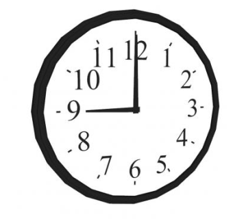 客厅挂钟黑色时钟SU模型下载_sketchup草图大师SKP模型