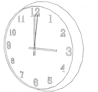 简单圆形挂钟草图SU模型下载_sketchup草图大师SKP模型