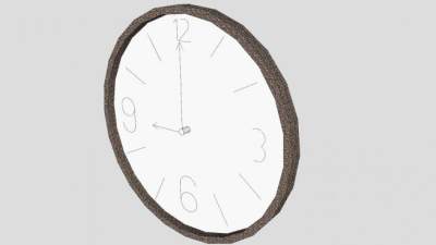 圆形壁挂时钟SU模型下载_sketchup草图大师SKP模型