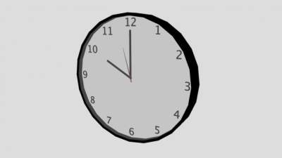 客厅壁挂石英时钟SU模型下载_sketchup草图大师SKP模型