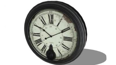 复古风金属罗马挂钟SU模型下载_sketchup草图大师SKP模型