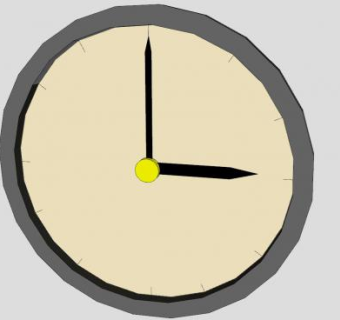 简约空白挂钟SU模型下载_sketchup草图大师SKP模型