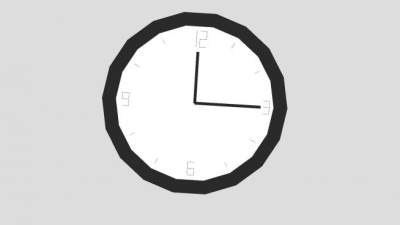 简约圆形壁挂钟表SU模型下载_sketchup草图大师SKP模型