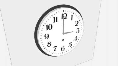 立体壁挂现代时钟SU模型下载_sketchup草图大师SKP模型