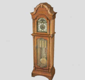 古典落地式大摆钟SU模型下载_sketchup草图大师SKP模型