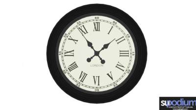 古董罗马数字挂钟SU模型下载_sketchup草图大师SKP模型