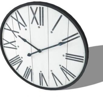 欧北风墙壁挂钟SU模型下载_sketchup草图大师SKP模型