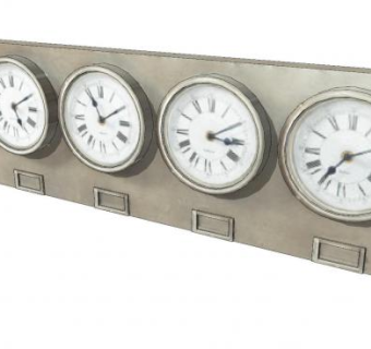 装饰性金属时钟SU模型下载_sketchup草图大师SKP模型