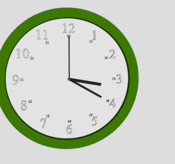 绿色边框钟表挂钟SU模型下载_sketchup草图大师SKP模型