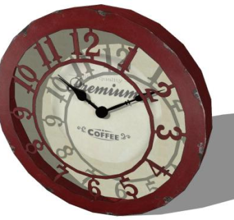 复合欧式风格铁艺数字时钟SU模型下载_sketchup草图大师SKP模型