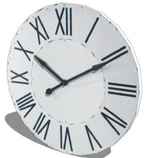 当代白色罗马时钟SU模型下载_sketchup草图大师SKP模型