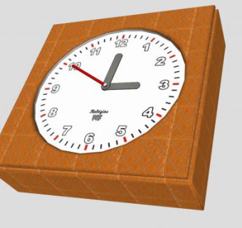 台式金属机械钟表SU模型下载_sketchup草图大师SKP模型