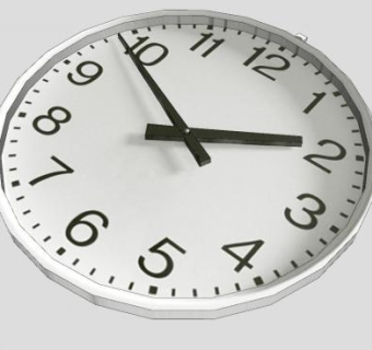 现代3D壁挂时钟SU模型下载_sketchup草图大师SKP模型